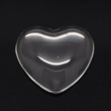 Cabujón Corazón 17 x 18 mm en vidrio transparente N°23