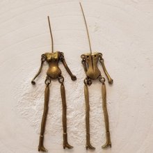 Cuerpo de muñeca en metal, color bronce 9 cm