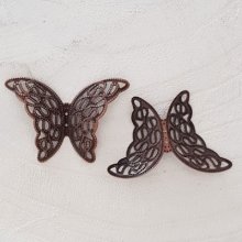 Sello de cobre filigrana mariposa N°04