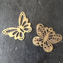 Sello filigrana mariposa bronce N°06
