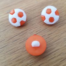 Botón de fantasía para fútbol infantil N°07 naranja