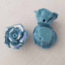 Flor 15 mm N°02-07 Azul turquesa