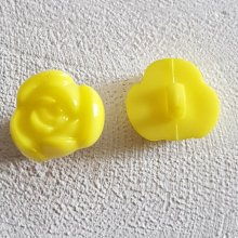 Botón fantasía, niños, bebés Flor N°01-12 Amarillo 02