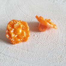 Botones de fantasía para niños y bebés Patrón de flores nº 02-05 Naranja