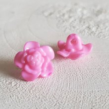 Botones fantasía para niños y bebés Flor N°03-06 Rosa