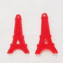 Colgante de resina roja Torre Eiffel