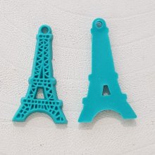 Colgante de resina turquesa Torre Eiffel