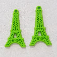 Colgante Torre Eiffel resina Verde