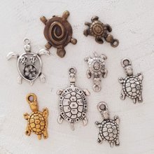 Amuleto de tortuga N°06 lote de 8 piezas.