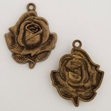 Amuleto Flor Metal N°012 Bronce