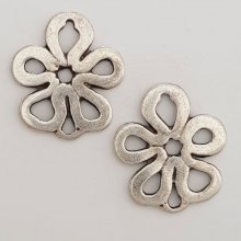 Charm Flor Metal N°065 Plata