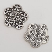 Charm Flor Metal N°079 Plata