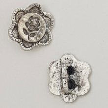 Charm Flor Metal N°084 Plata