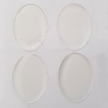 4 cabujones autoadhesivos de resina 18 x 25 mm Transparente