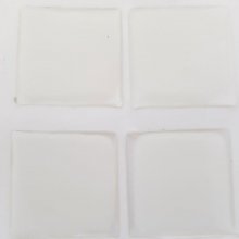 4 cabujones autoadhesivos de resina 25 x 25 mm Transparente