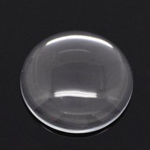 Cabochon Redondo 25 mm en vidrio transparente N°11 standard