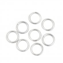 2 anillos de unión abiertos 12 mm inoxidable
