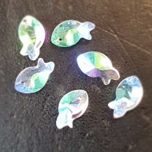 Colgante de cristal facetado pez N°01-02