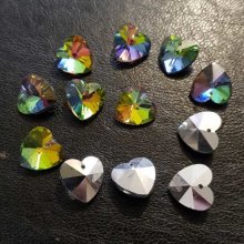 Colgante Corazón de cristal facetado N°01-05