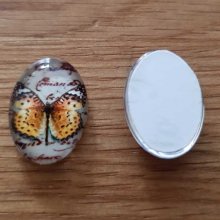 Cabochon Oval 13 x 18 mm Mariposa N°01