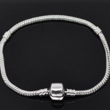 Pulsera clip europea 15cm Cierre liso