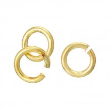 10 anillos de unión abiertos 04 mm chapados en oro de 18 quilates N°01
