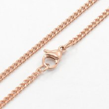 Collar N°14 de acero inoxidable 50 cm (22") Oro rosa