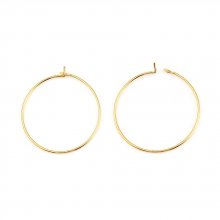 Portapendientes criollo bañado en oro de 18K N°01-25 mm x 1 par