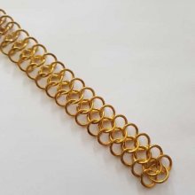 20 cm cadena forma 8 eslabones color oro