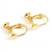 Portapendientes Clip ajustable oro 18k N°06 x 1 par oro