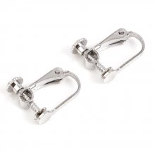 Portapendientes Clip ajustable Platino N°06 x 1 par