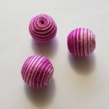 Alambre tejido con perlas 19 mm Violeta