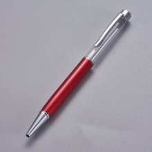 Bolígrafo para decorar tubo vacío para personalizar rojo plateado x 1 unidad
