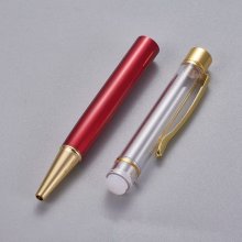 Bolígrafo para decorar tubo vacío rojo dorado x 1 unidad