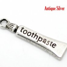 Colgante Tubo Pasta Dientes Plata