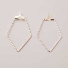 Portapendientes de plata Diamond Primer N°01 x 1 pieza