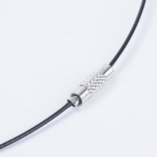 1 collar hilo rígido cableado cierre negro a tornillo N°01