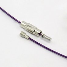 1 collar de alambre rígido con cierre de rosca púrpura N°01