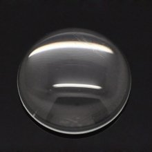15 Cabuchones Redondos 10 mm en vidrio transparente N°02