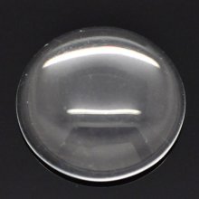 10 Cabochons Ronds 10 mm en verre loupe transparent N°02