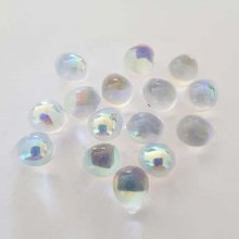 Perle Goutte en Verre Transparent 12 mm x 9 mm