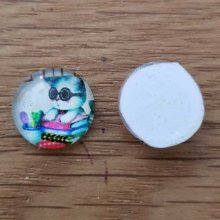 cabochon rond en verre 12mm divers 003