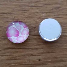 cabochon rond en verre 10mm divers 022