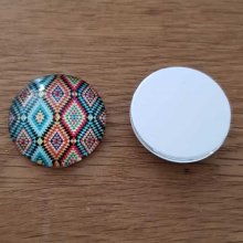 cabochon rond en verre 25mm divers 003