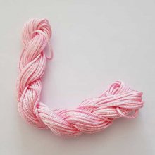 10 Mètres de Cordons 2 mm Nylon Tressés Rose