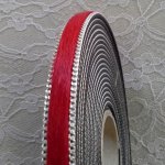 Piel plana de becerro roja de 10 mm por 20 cm de piel y cadena