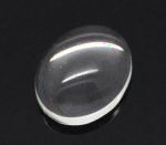 Cabochon Oval 08 x 10 mm en vidrio transparente N°15 por 2 piezas