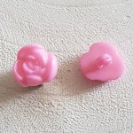 Botón fantasía, niños, bebés Flor N°01-11 Rosa