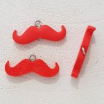 Colgante Bigote N°05 Rojo