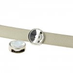 10 mm Zamak pasante N°09 Plata